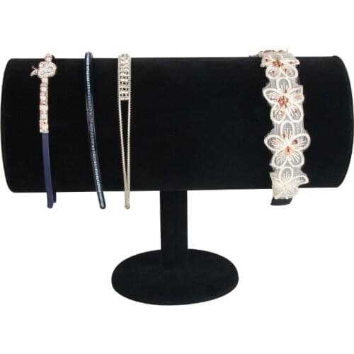 Large Portable Velvet Bracelet Bangle Necklace Display Stand Holder Watch Jewelry Organizer T-Bar Rack