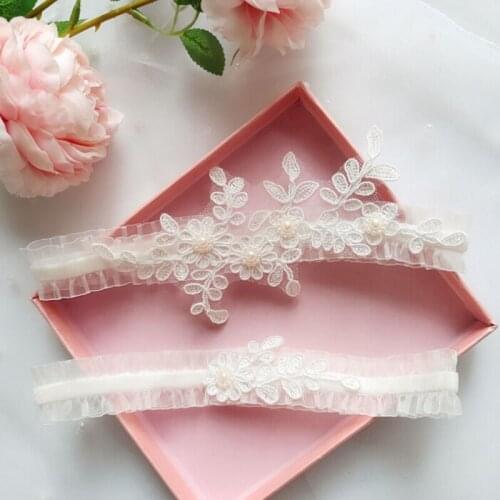 Elegant Women Lace Mesh Belt Sexy Floral Lace Garter For Bride Party Wedding Leg Rings Wedding Accessories