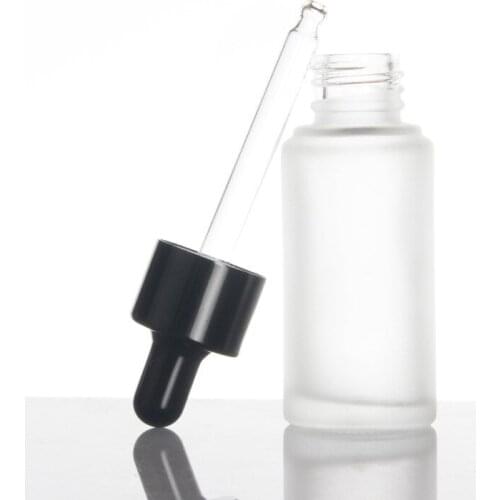 25ml Transparent Glass Essential Oil Bottle Serum Bottles Cosmetic Packaging Bottle with Dropper Refillable Essential Oil Bottle