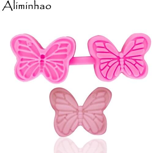 B1365 3D butterfly Silicone Mold Sugarcraft dessert Candy Chocolate Molds Fondant Cake Decorating Tools Polymer Clay Resin