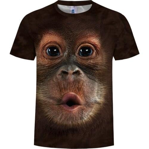 T-shirts 3d Mannen Vrouwen 2020 Zomer Gedrukt Animal Aap T-shirt Korte Mouwen Grappig Ontwerp Casual Tops Tees Grafische T-shirt