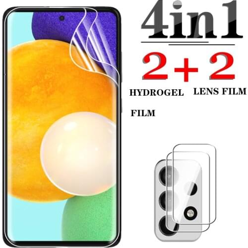 4in1 hydrogel film camera lens protective for Samsung A52 A72 A32 A42 A12 A21S Glass a 52 5G 72 4G a 32 82 02 S screen protector