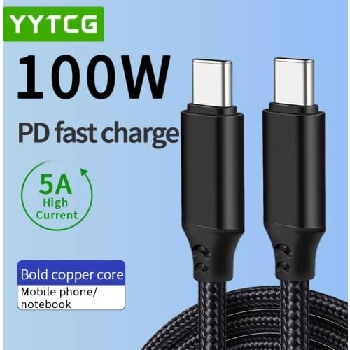 YYTCG PD 60W USB C to USB Type-C Cable QC4.0 3.0 Fast Charge Data Cable for Macbook Samsung S9 Plus USB C Cable for Huawei P30