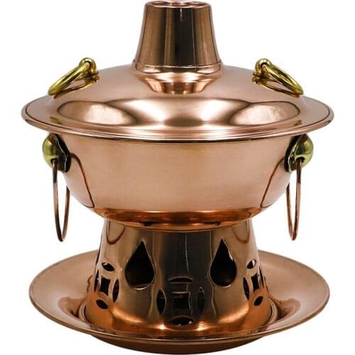 Chinese Hot Pot Alcohol Stove Hotpot Small Hot Pot Copper Hot Pot Alcohol Copper Pure Copper hotpot pot pots for cooking