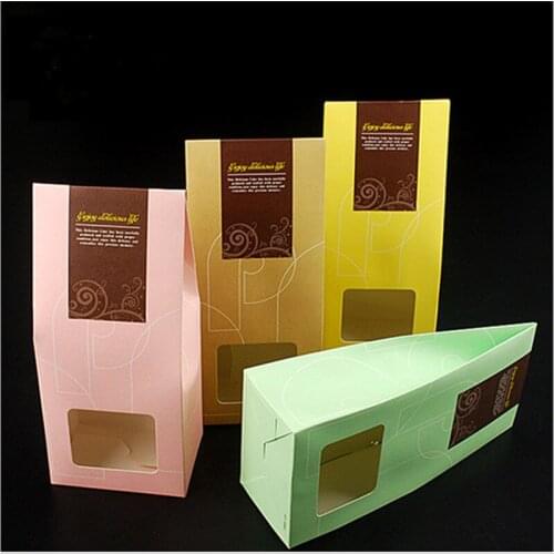 Cookies Gift Candy packing bag, Bread Bakery Baked goods bag, 22cm*9.8cm*7.2cm 25PCS Pink Yellow Green Kraft