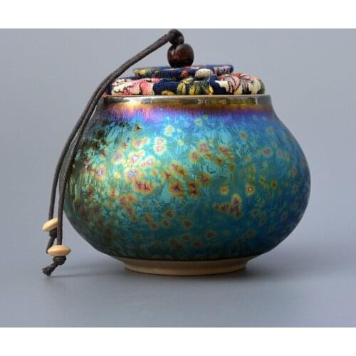 Mini Ceramic Vintage Porcelain Tea Caddies Storage Boxes Fashion Tea Container Organizer Home Teahouse Dining Tea Box