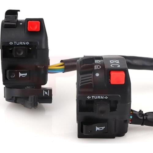 Motorcycle Handlebar Switch Assembly Multi-function Left Turn Signal Horn Start Choke Starter Switch For 7/8" 22mm ATV/Quad