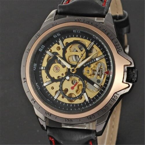 WINNER Mens Wrist Automatic Watch Men Top Brand Luxury Clock Business Mechanical Watches Sport Military Skeleton Clocks 059