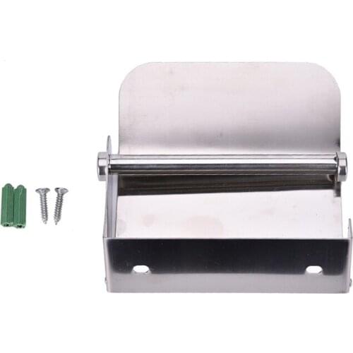 New Stainless Steel Wall Mounted Paper Holder Mount Tissue Paper Box Toilet Paper Roll Holder