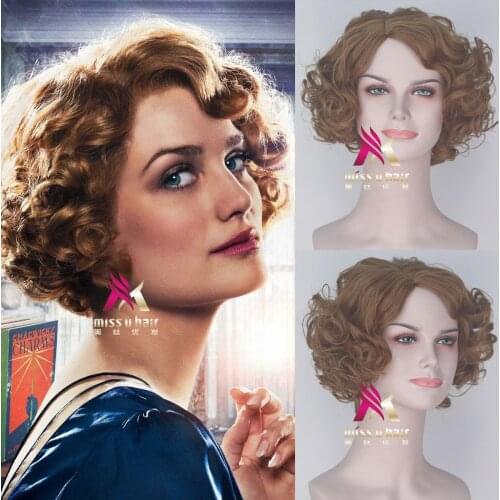 Daily Dress Up Show Mrs. Tina God Qi Animal Short Curly Hair Brown Halloween Cosplay Wig