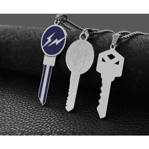 Titanium steel pendant key stainless steel lightning all-match pendant retro punk jewelry hot sale