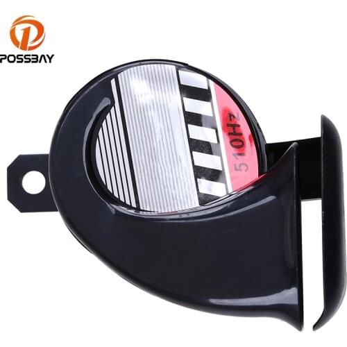 POSSBAYHigh Quality 12V Air Horn Snail Type for Universal Motorcycle Motocross 510Hz Electric Warning Loud Voice Speaker Chromed