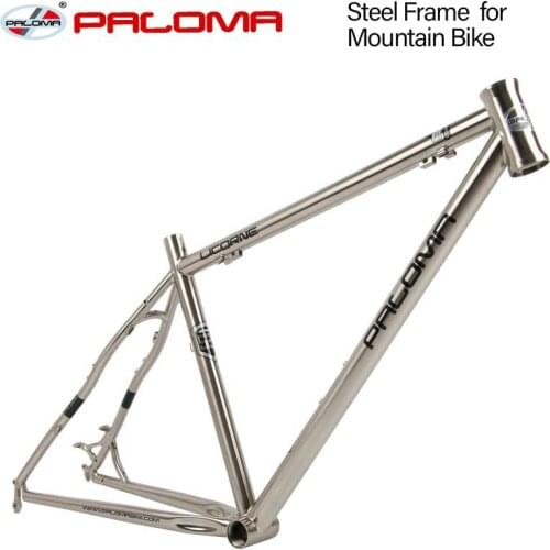 PALOMA LICORNE Reynolds 520 MTB Bike Frame 27.5" CR-MO Steel Brushing 16" 17" 19" Disc Brake Chorme Frameset Headset