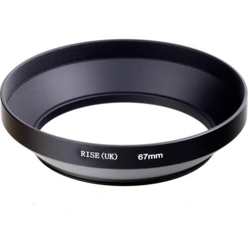 RISE(UK) Screw-in Mount 67mm 67 mm Metal Wide Angle Lens Hood for Digital camera