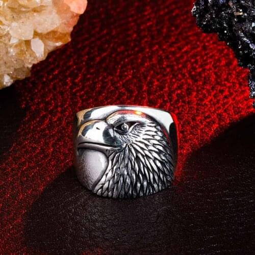 Animal Eagle Silver Ring Vintage Men Silver Ring Made In Turkey Solid 925 Sterling Silver