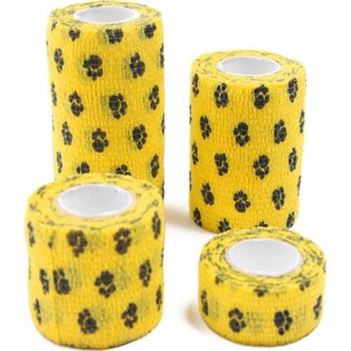 2Pcs Waterproof Medical Therapy Self Adhesive Bandage Muscle Tape Finger Joints Wrap First Aid Kit Pet Elastic Bandage 2.5-10cm