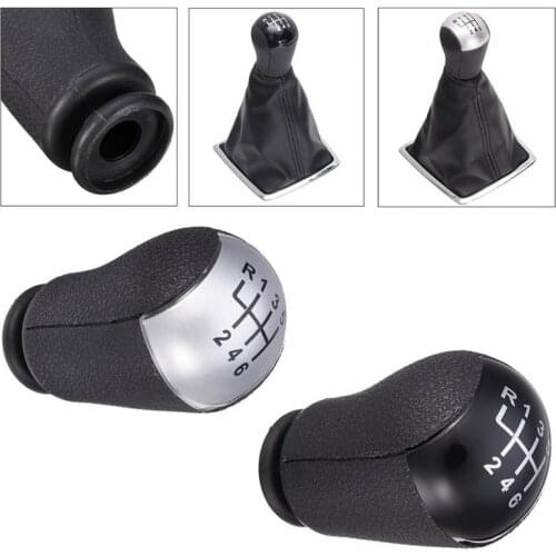 High Quality Rubber 6 Speed Car Gear Stick Shift Knob Shifter Lever For Ford For Focus / Mondeo / Fiesta / C-Max Black /Sliver