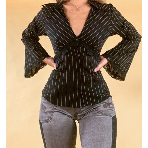 Женские рубашки в полоску WOWOOTD China At AliExpress