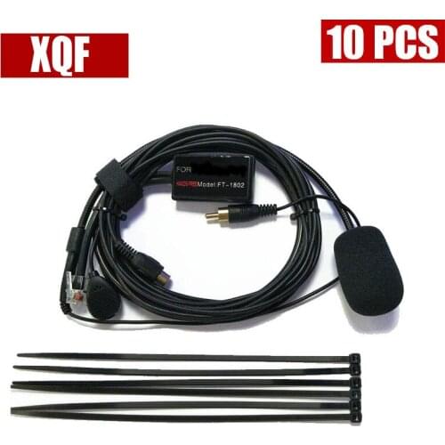 XQF 10PCS Hands microphone speaker 6 pins for Yaesu FT1807 FT1900 FT7800R,FT7900R,FT8800R,FT8900R FT2800 etc car vehicle radio