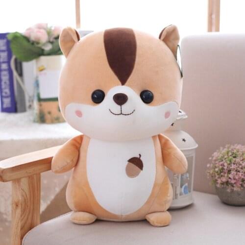 Zqswkl 50cm squirrel plush toy doll soft toys for girls cute birthday gift cartoon pillow hugs large animal stuffed toys