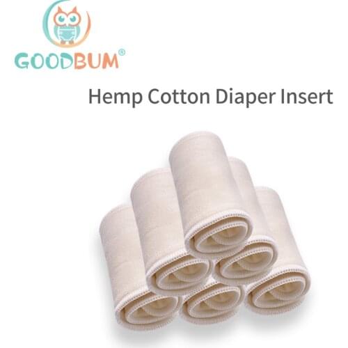 Goodbum 4 Layers Reusable Hemp Cotton Diaper Insert For Baby Diaper
