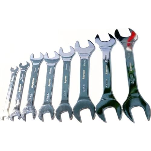 8pcs 6*7-24*27mm Ultra-thin Open End Wrench Set 3mm Double End Universal Spanner High Carbon Steel Wrenches Set for Drive Shaft