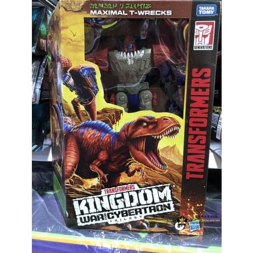Hasbro Transformers KINGDOM WFC MAXIMAL T-WRECKS With Box Action Figure Model Toys Figures for Children Kids