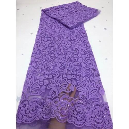 French Lace Fabric African Tulle Lace Fabric 2021 Wedding High Quality Nigeria Sequined Lace Fabric D4383