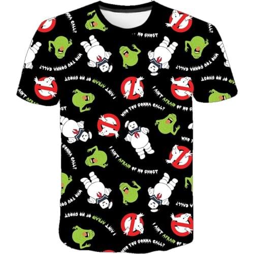 3D Printed Ghostbusters Movie T-Shirt Kids Cartoon Animation Print Casual Fashion Boys & Girls Top Comfortable Short Sleeve