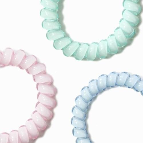 6pcs 6cm big size 2017 women headdress head flower hair accessories ring hair rope candy-colored telephone wire