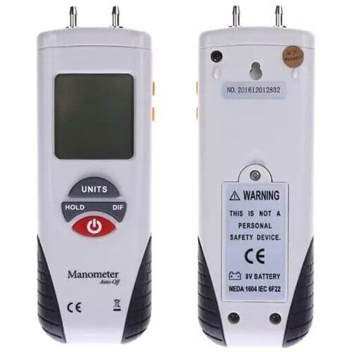 HT-1890 Manometer Digital Air Pressure Meter and Differential Pressure Gauge HVAC Gas Pressure Tester