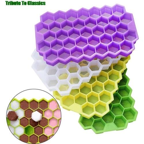 Ice Cube Mold Storage Containers Ice Cube Tray Mold #48 Honeycomb Shape Ice Cube 37 Cubes Ice Tray 20.5cm X 12cm X 2.5cm