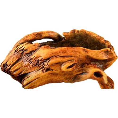 Plant Basket Creative Succulent Planter Boxes Imitative Wood Gardening Tool Handmade Craft Retro Home Decor Flower Pots