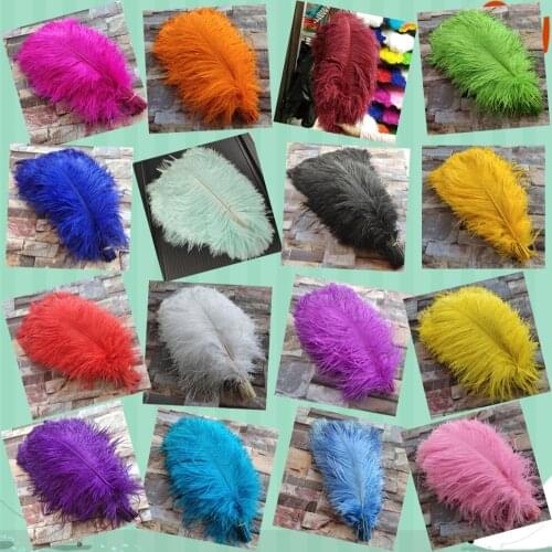 Beautiful 100pcs 18 Color ostrich feathers 14-16 inches 35-40 cm For Wedding Christmas Home Craft Decoration