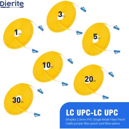LC UPC-LC UPC 10 Pcs Simplex 2.0mm PVC Single Mode Fiber Patch Cable Jumper Fiber Patch Cord Fibra Optica Stable Transmission