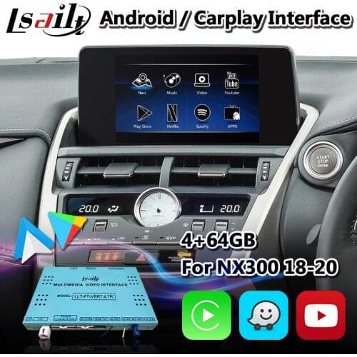 Lsailt Android Car Video Interface for Lexus NX300 with Touchpad GPS Navigation Box 2017-2020 Year 8 Inch NX 300