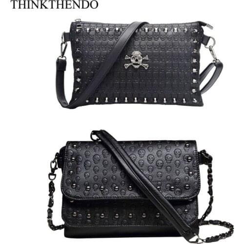 Fashion Women Skull Crossbody Vintage Handbag Small Messenger Shoulder Bag Clutch Purse