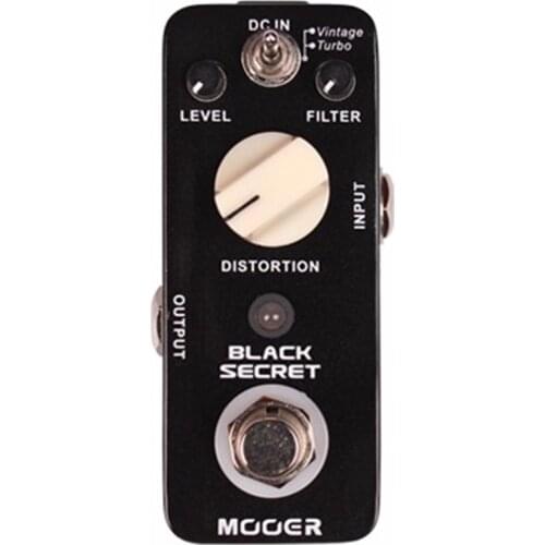 MOOER Black Secret Micro Mini Distortion Electric Guitar Effect Pedal True Bypass Full Metal Shell Guitar Parts & Accessories