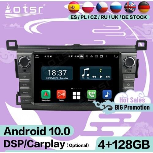 128G Carplay Screen Multimedia Stereo Android Player For Toyota RAV4 2012 2013 2014 2015 GPS Navi Audio Radio Receiver Head Unit