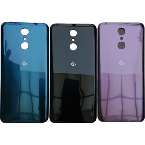 BINYEAE New Plastic Battery Cover For LG Q7 Rear Housing Back Case With Logo+Adhesive