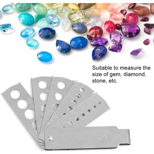 Professional Jewelry Equipment Accessory Stainless Steel Diamond Gem Fan Gauge Stone Measuring Tool Jeweler Jewelry Making Tools