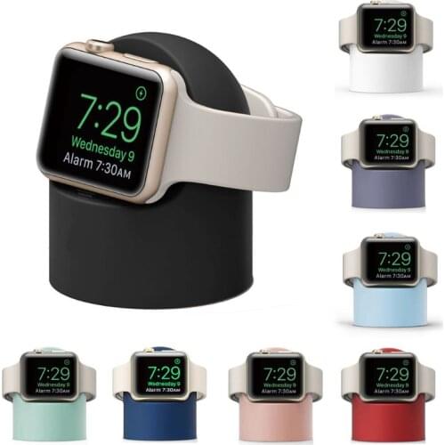 Charger Stand Mount Silicone Dock Holder for Apple Watch Series 4/3/2/1 44mm/42mm/40mm/38mm Charge Cable