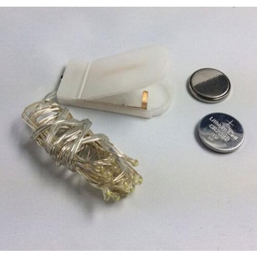 2m 20led Silver Copper Wire White Warm White CR2032 batteries included Christmas outdoor LED String waterproof Fairy Lights