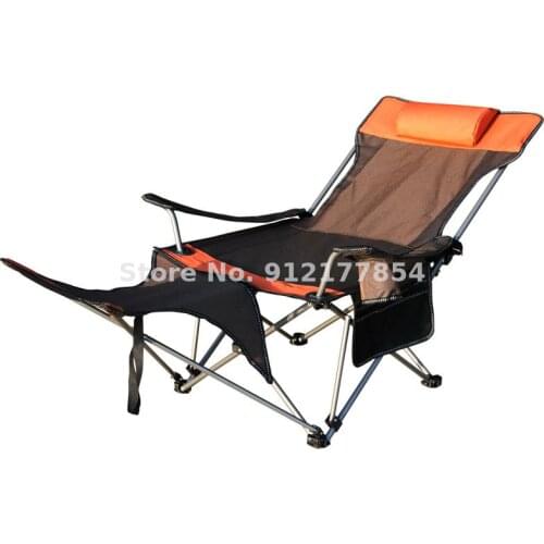 Outdoor Folding Chair Reclining Chair Portable Household Lunch Break Bed Chair Folding Fishing Chair Stool Back Actor Leisure Be