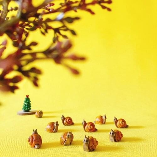 Vintage collection~10 Pcs/snail/doll house/miniatures/cute/fairy garden gnome/moss terrarium decor/bonsai/figurine/diy supplies