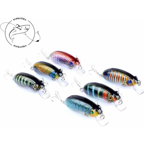 Warcraft Minnow 1Pcs With 2 Treble Hooks 6cm/9.7g Artificial Hard Swim bait Fish Fishing Lure Baits Tackle For Ocean River