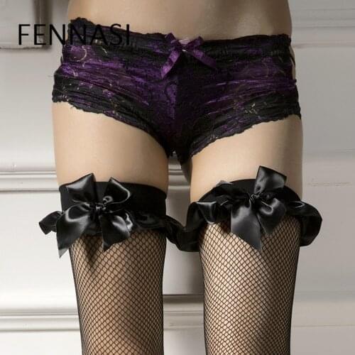 FENNASI Women Fishnet Sexy Erotic Stockings Fashion Mesh Womens Stockings Lady Black Nylon Knee High Socks