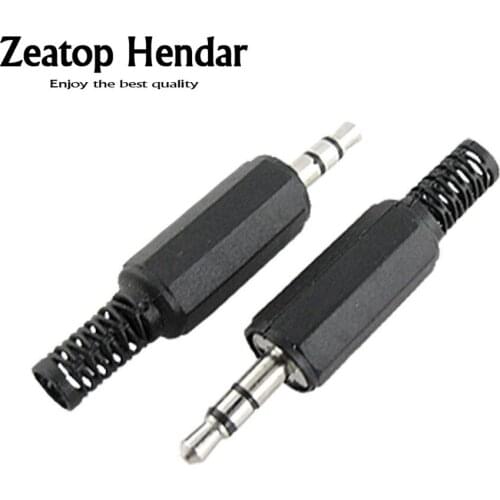 200pcs 3.5mm Stereo Male Plug Jack Audio Adaptor Connectors Solder Terminal DIY Plastic Cover Handle