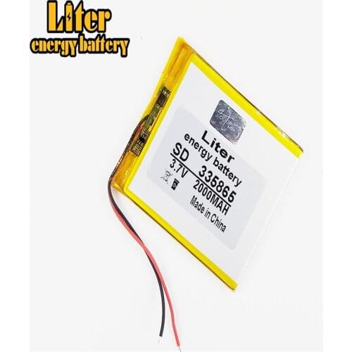 335865 3.7V 2000mah Lithium Tablet polymer battery with Protection Board For PDA Tablet PCs Digital Products