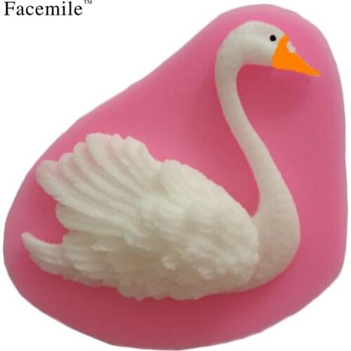 3D Swan Fondant Chocolate Candy Jelly Gift Silicone Mold Baking Soap Mold Sugar Craft Gift Decoration 50-90